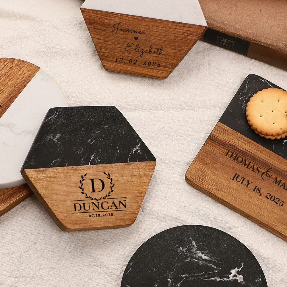 Personalized Marble Coaster Se - đánh giá và giá Marble Coaster Set