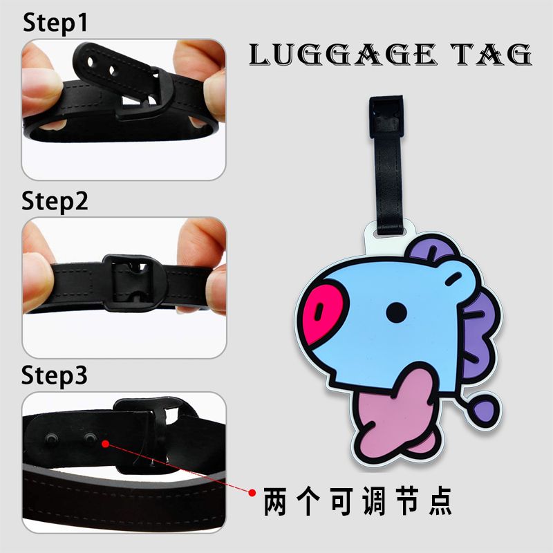 BT21 Cartoon Cute Keychain Kaw - đánh giá và giá Travel Luggage Set