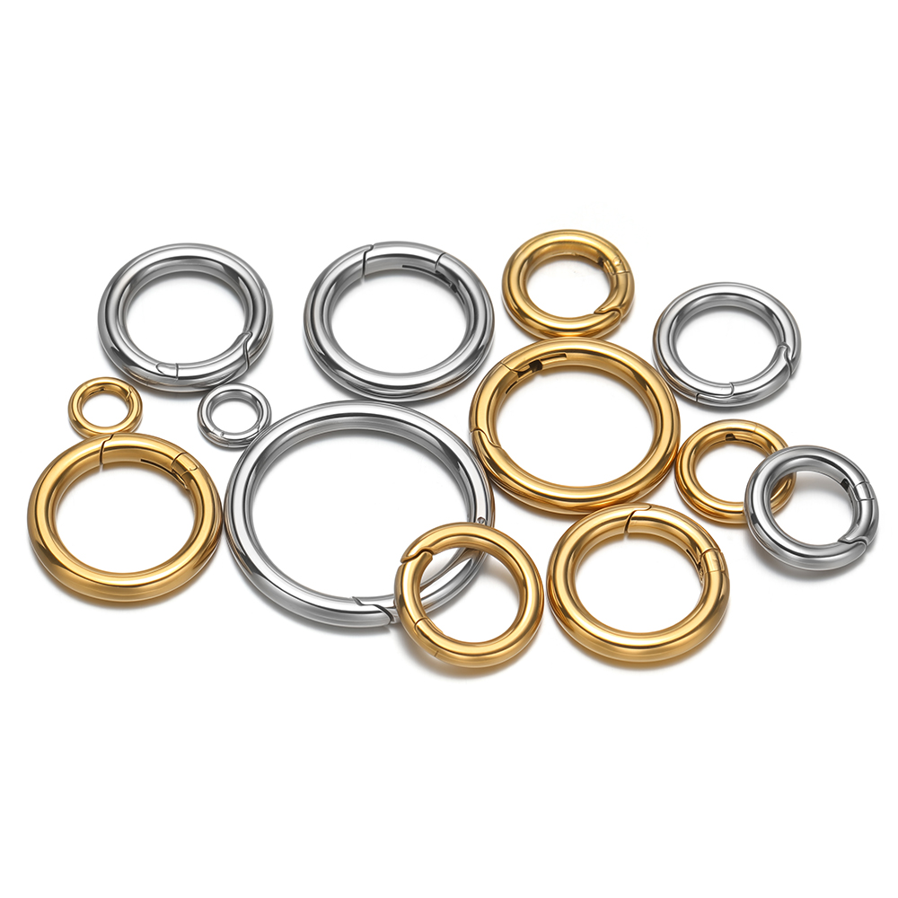 2Pcs/Lot Round Spring Clasps S - đánh giá và giá Gold Plated Jewelry