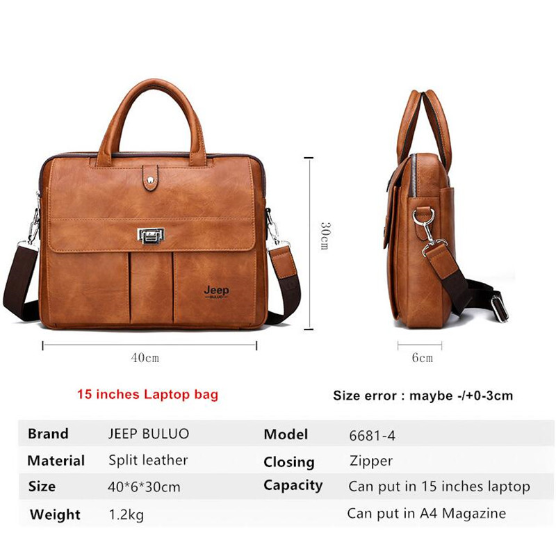 Jeep Buluo Men's Leather Brief - đánh giá và giá Leather Briefcase