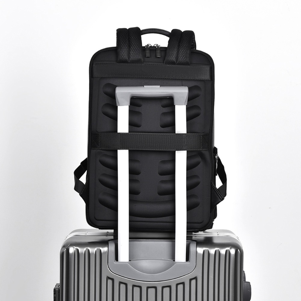 PU Leather Men's Backpack USB  - đánh giá và giá Leather Briefcase